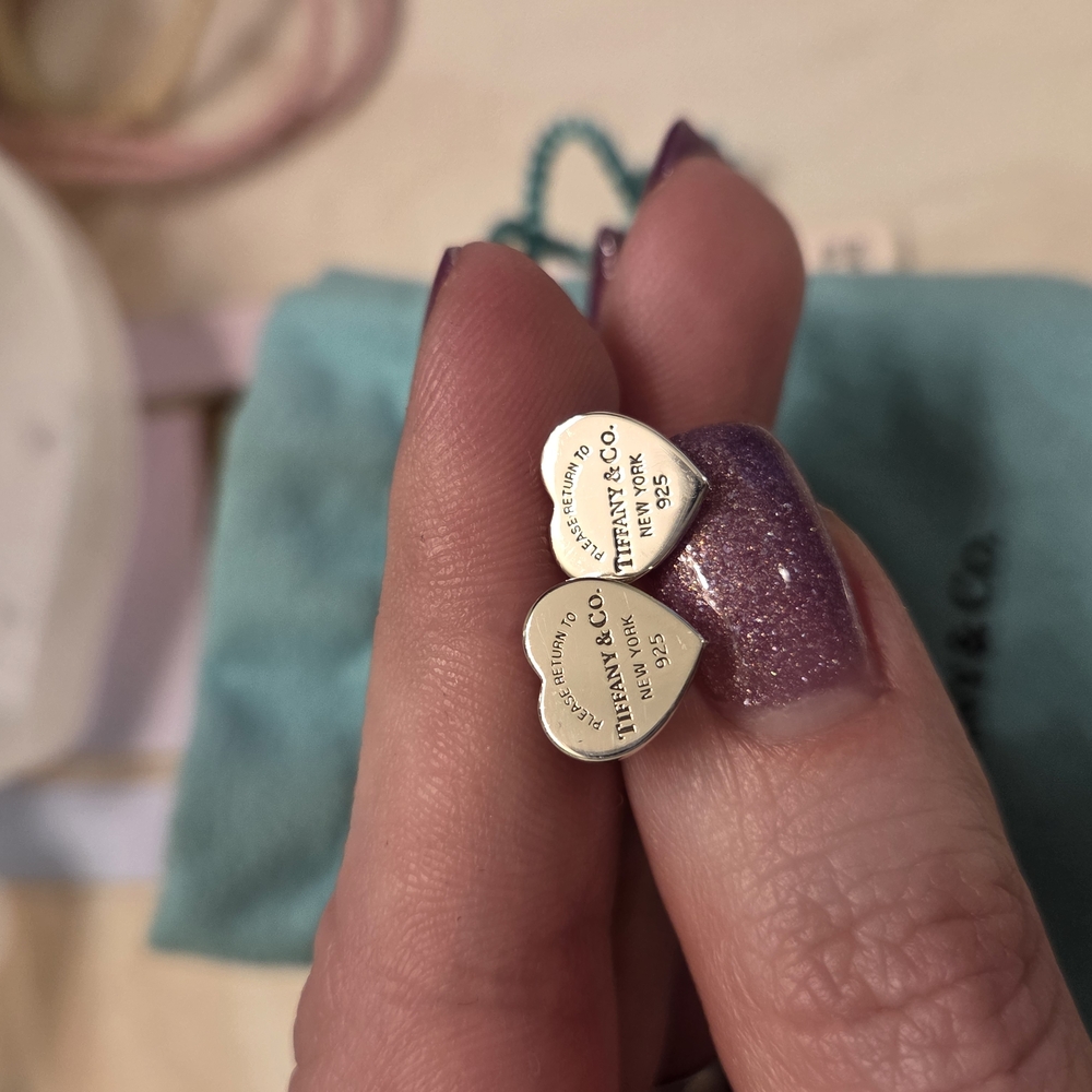 Tiffany & Co. Sterling Silver Heart Earrings